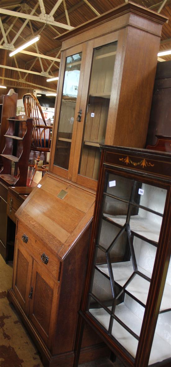 Oak bureau bookcase(-)